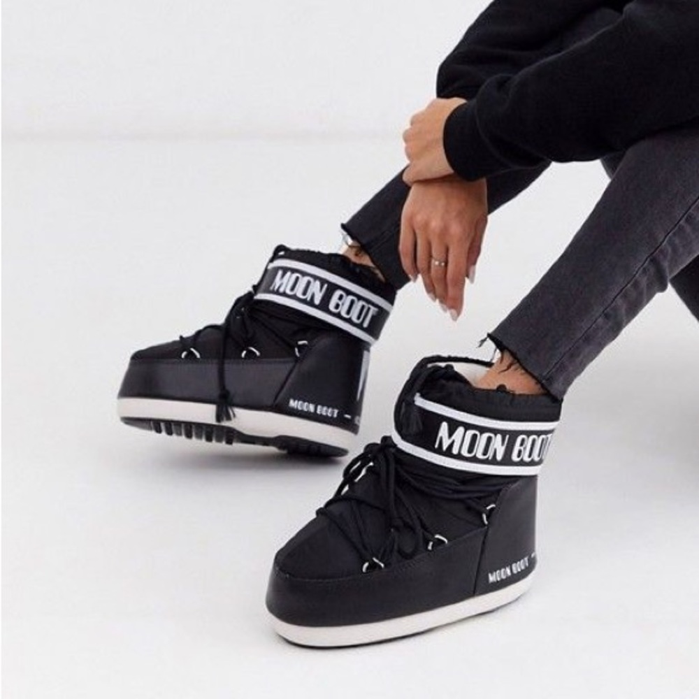 Moon Boot ICON LOW BLACK NYLON BOOTS